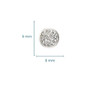Sterling Silver with White Crystals Stud Earrings
