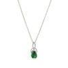 Sterling Silver Emerald Green Cubic Zirconia Trinity Knot Necklace