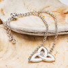 Sterling Silver Enamel Celtic Trinity Knot Bracelet