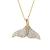 14kt Gold Lab Grown Diamond Whale Tail Necklace
