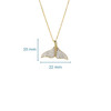 14kt Gold Lab Grown Diamond Whale Tail Necklace