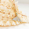 14kt Gold Lab Grown Diamond Whale Tail Necklace