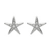 Stud Star Fish Earrings with Crystals