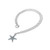 Starfish Anklet adorned with Aqua Crystals