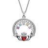 Five Stone Family Claddagh Pendant