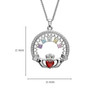 Five Stone Family Claddagh Pendant