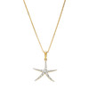 14kt Gold Lab Grown Diamond Starfish on Bail Necklace