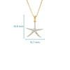 14kt Gold Lab Grown Diamond Starfish on Bail Necklace