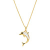 14KT Gold Vermeil Mother of Pearl Dolphin Necklace