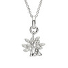 Silver Crystal Set Tree Of Life Pendant