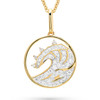 14kt Gold Lab-Grown Diamond Sea Wave Necklace
