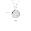 Sterling Silver Paperclip Celtic Trinity Knot Medallion Necklace with White Cubic Zirconia