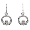 Silver Claddagh Drop Earrings