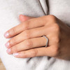 14kt White Gold Lab-Grown Diamond Round Halo Celtic Wedding Ring