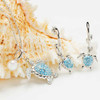 Sterling Silver Aquamarine Crystal Pearl Turtle Necklace