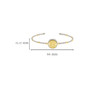 Sterling Silver Celtic Bangle with Gold-Plated Medallion