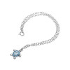 Turtle Anklet embellished with Aqua Crystals