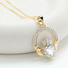 14kt Gold Lab Diamond Claddagh Medium Necklace