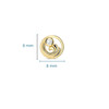 14kt Gold Lab-Grown Diamond Mini Wave Stud Earrings