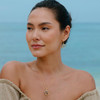 14k Gold Vermeil Blue Lab Grown Sapphire Wave Necklace