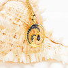 14k Gold Vermeil Blue Lab Grown Sapphire Wave Necklace