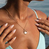 14k Gold Vermeil Mother of Pearl Ocean Wave Necklace