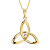 14kt Gold with Round Lab Grown Diamond Celtic Knot Necklace