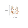 Sterling Silver Pearl Crab Earrings with White Crystal Rose Gold