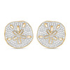 14kt Gold Lab Diamond Sand Dollar Earrings