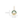 14kt Yellow Gold Lab Grown Diamond Malachite Claddagh Earrings