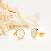 14kt Gold Vermeil with Mother of Pearl Stud Earrings