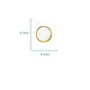 14kt Gold Vermeil with Mother of Pearl Stud Earrings