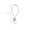 Sterling Silver Paperclip Claddagh Medallion Bracelet with Gold Plated Heart and Cubic Zirconia