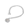 Sand Dollar Anklet with White Crystals
