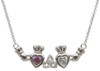 2 Stone Trinity Knot Mothers Pendant