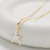 14kt Gold Starfish Necklace with Lab-Grown Diamonds