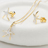14kt Gold Starfish Necklace with Lab-Grown Diamonds