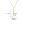 14kt Gold Starfish Necklace with Lab-Grown Diamonds