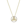14kt Gold Vermeil Trinity Knot Necklace with White Sapphires
