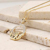 14kt Yellow Gold Lab Grown Diamond Claddagh Large Necklace