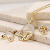 14kt Yellow Gold Lab Grown Diamond Claddagh Large Necklace