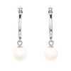 Sterling Silver with Freshwater Pearl Hoop Earrings