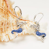 Sterling Silver Sapphire Blue Mermaid Earrings
