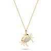 14kt Gold Lab Diamonds Crab Necklace
