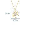 14kt Gold Lab Diamonds Crab Necklace