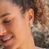 14KT Gold Vermeil Pearl Crab Earrings with White Cubic Zirconia