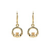 14KT Gold Vermeil Drop Claddagh Earrings