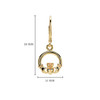 14KT Gold Vermeil Drop Claddagh Earrings