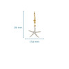 14kt Gold Lab Grown Diamond Starfish Drop Hoop Earrings