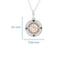 Sterling Silver With White Crystals Compass Mini Necklace